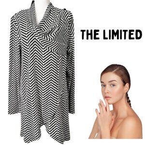 THE LIMITED Black & Ivory Chevron Convertible Cardigan New With Tags Women's XXL